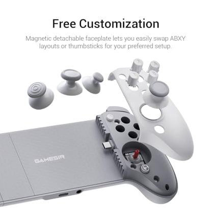 GameSir G8 Plus MFi iPhone Controller, Hall Effect Sticks | Apple MFi Certified USB-C Gaming Controller for iPhone Series, Compatible with iPad Mini & Android, 2 Back Buttons