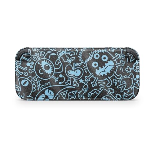 Glossy Glitter Gaming Skin Compatible with Nintendo Switch 2 Console Only - Dark Monster Doodles - Premium 3M Vinyl Protective Wrap Decal Cover - Easy to Apply | Crafted in The USA by MightySkins - color: Dark Monster Doodles, size: Switch 2 Console Skin