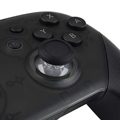 eXtremeRate Black & Transparent Dual-Color Replacement 3D Joystick Thumbsticks, Analog Thumb Sticks with Cross Screwdriver for Nintendo Switch Pro Controller - color: Black & Transparent