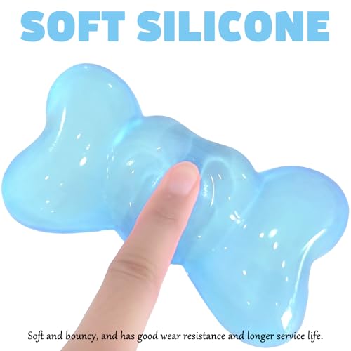Gel Wrist Rest for Keyboard and Mouse Transparent Blue Bow Elbow Pad Cushion Ergonomic Cute Clear Cool Heart Mouse Wrist Pad Silicone Non-Slip Support for Computer Gaming Home Office Women Hand Pillow - color: Bow Blue