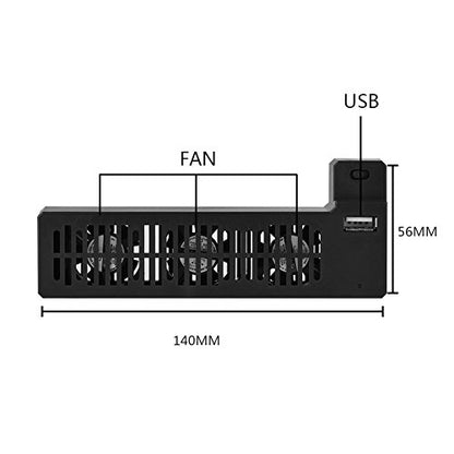 Cooling Fan Docking Station External Cooler Stand with 3 Cooling Fans Heat Reducing USB External Cooling Fan Side Mounted for ONE X Game Console Title WYLIE 2 Pack