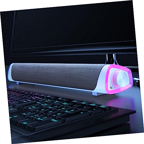 ARTIBETTER Wired Soundbar with Dual Speakers for Desktop Laptop and Tablet Compact Stereo System for Music and Gaming for Use