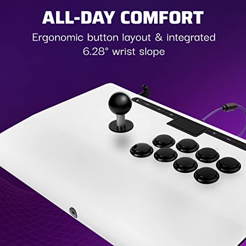 Victrix Pro FS Fight Stick Arcade Controller for PlayStation, PS5, PS4, PC - color: White