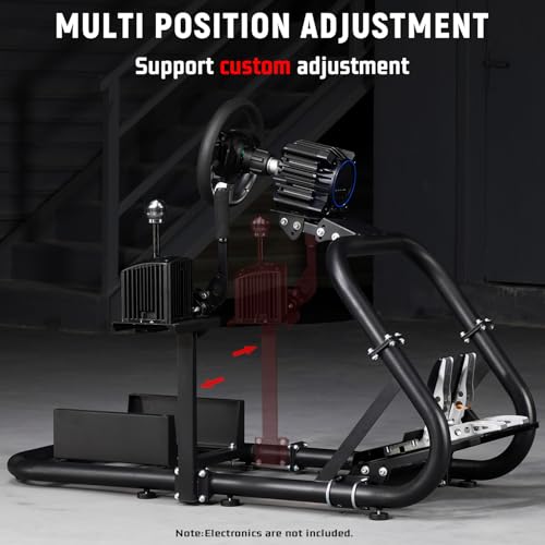 Dardoo Racing Simulator Cockpit Frame Fit for Logitech G27 G920 G923 G29, for Thrustmaster T300 T500, for Fanatec,Adjustable Driving Wheel Stand, Not Included Wheel,Pedal,Handbrake,Shifter & Seat