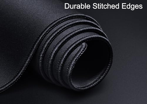 Large Gaming Mouse Pad, XXL Extended Keyboard Mouse Mat with Stitched Edges | Big MousePad 31.5" x 15.7" Non-Slip Waterproof Rubber Base Office Computer Long Mousepad for Work, Game, Office, Home - color: Black