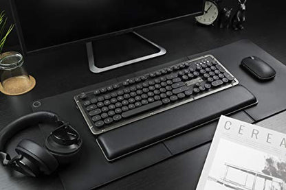 AZIO Retro Classic Palm Rest, Gunmetal - color: Gunmetal