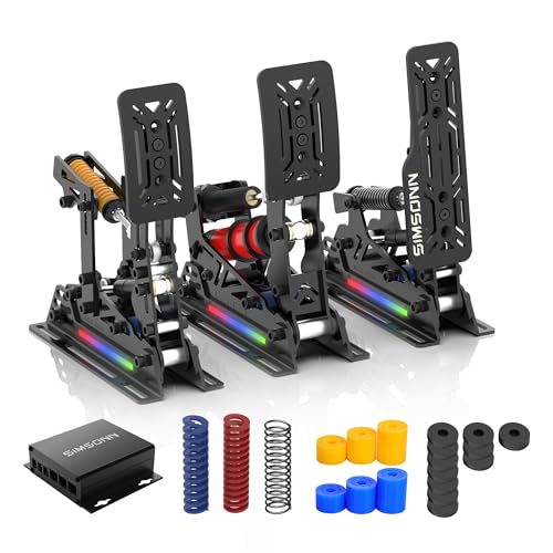 SIMSONN PRO X Ultra Sim Racing Pedals PC Racing Simulator Load Cell HE Hydraulic Pedals Support Haptic Reactor (PRO X Ultra P3-H3) - color: PRO X Ultra P3-H3