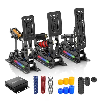 SIMSONN PRO X Ultra Sim Racing Pedals PC Racing Simulator Load Cell HE Hydraulic Pedals Support Haptic Reactor (PRO X Ultra P3-H3) - color: PRO X Ultra P3-H3