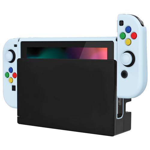 playvital ZealProtect Soft Protective Case for Nintendo Switch, Flexible Joycon Cover Slim Cover for Nintendo Switch with Screen Protector & Thumb Grips & Direction Button Caps - Sky Blue - color: Sky Blue