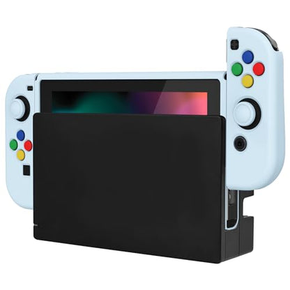 playvital ZealProtect Soft Protective Case for Nintendo Switch, Flexible Joycon Cover Slim Cover for Nintendo Switch with Screen Protector & Thumb Grips & Direction Button Caps - Sky Blue - color: Sky Blue
