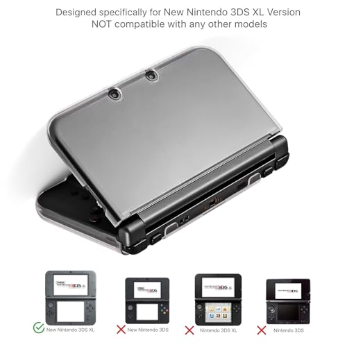 FiiMan Ultra Clear Crystal Transparent Hard Shell Protective Case Cover | for Nintendo NEW 3DS XL LL, Skin Accessory Compatible with Handheld Gaming Console