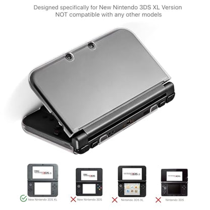 FiiMan Ultra Clear Crystal Transparent Hard Shell Protective Case Cover | for Nintendo NEW 3DS XL LL, Skin Accessory Compatible with Handheld Gaming Console