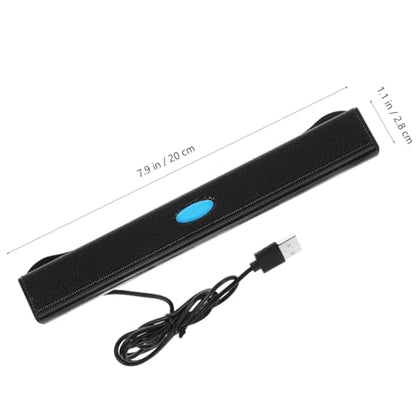 UKCOCO USB 2.0 Soundbar Speaker for Laptop Desktop Pc Mini Wired Stereo Sound Bar with 360 Surround Sound Compact Portable USB Speaker for Office Workstation