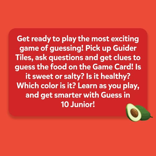 Skillmatics Guess in 10 Junior Food We Eat for Kids, Boys, Girls, and Families Who Love Card Games, Board Games and Educational Toys, Travel Friendly, Gifts for Ages 3, 4, 5, 6 - style: Junior Food We Eat!
