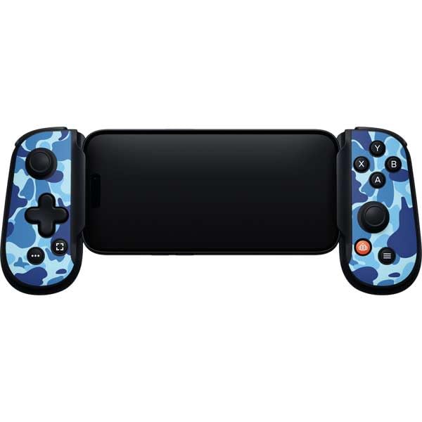 Skinit Decal Gaming Skin Compatible with Backbone One for iPhone Game Controller - Light Blue Street Camo Design - color: Blue - CAMBPE08