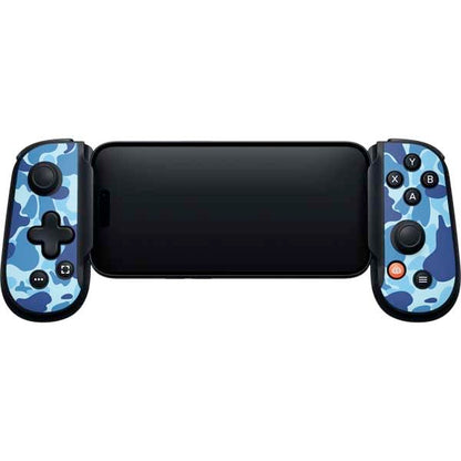 Skinit Decal Gaming Skin Compatible with Backbone One for iPhone Game Controller - Light Blue Street Camo Design - color: Blue - CAMBPE08