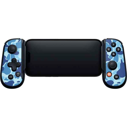 Skinit Decal Gaming Skin Compatible with Backbone One for iPhone Game Controller - Light Blue Street Camo Design - color: Blue - CAMBPE08