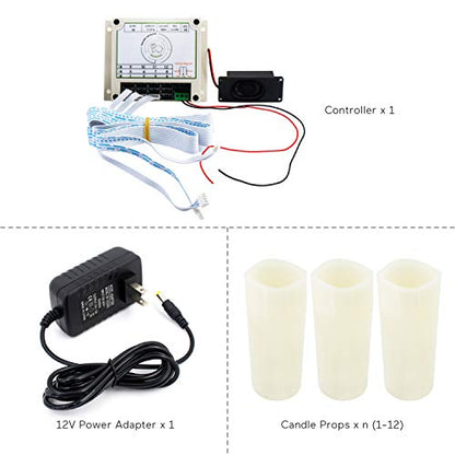 Escape Room Props Candle Props Real Life Game Candles Blow On/Out to Unlock Create Puzzle Indoor Game Adventure Control EM Lock Room Escape Playing (Blow OUT in Order, 5 Candles) - size: 5 Candles