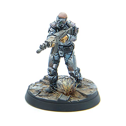 Modiphius Entertainment Ltd Fallout Wasteland Warfare: Enclave-Assault Force - 6 Miniatures, 32mm Unpainted Quality Resin Figures, Capital Wave RPG - style: Assault Force
