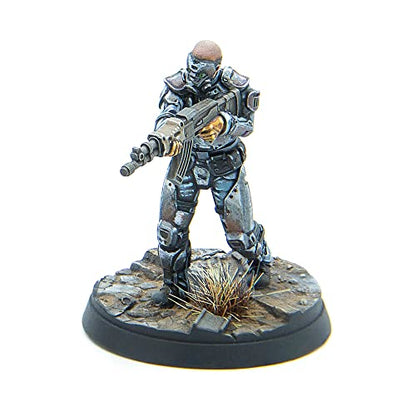 Modiphius Entertainment Ltd Fallout Wasteland Warfare: Enclave-Assault Force - 6 Miniatures, 32mm Unpainted Quality Resin Figures, Capital Wave RPG - style: Assault Force