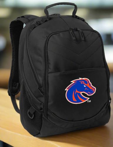 Broad Bay Boise State Backpack | Official BSU Broncos Logo, Padded Laptop Computer Section, Premium 600 Denier Nylon Fabric, - color: Black