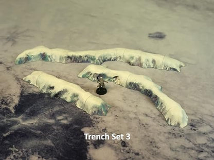 Legion Terrain - Ice Planet Trench Set - Miniature Tabletop Wargaming Terrain (Painted) (Set 1)