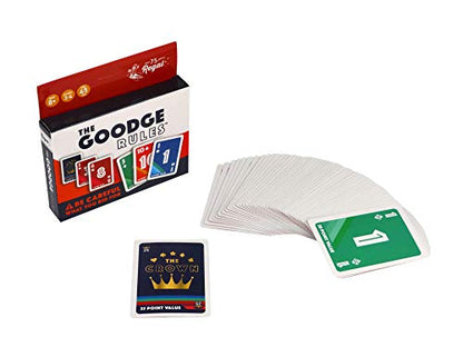 Regal Games The Goodge Rules Fun Card Game Set - 3 4 Player Card Games for Adults, Kids, Teens - Fun & Travel Playing Cards for Game Night (1 Deck, 51 Cards) - size: The Goodge Rules