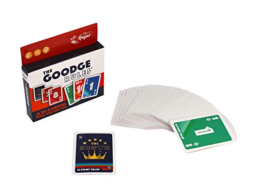 Regal Games The Goodge Rules Fun Card Game Set - 3 4 Player Card Games for Adults, Kids, Teens - Fun & Travel Playing Cards for Game Night (1 Deck, 51 Cards) - size: The Goodge Rules