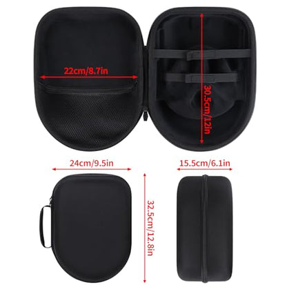 Storage Case Compatible with Meta Quest 3S / Quest 3 VR Headset | Lightweight Carry, Secure Storage, Convenient Zipper, Soft Interior,Black Case - color: Black