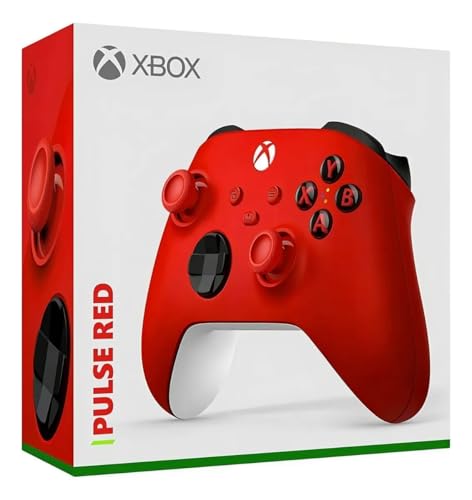 Xbox Wireless Gaming Controller (2025) – Pulse Red – Play on Xbox, Windows, Android, iOS, FireTV Sticks, Smart TVs, VR Headsets (Renewed)