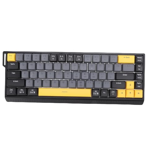 CCYLEZ Computer Keyboard, Quiet RGB Backlit 68 Keys Wired Gaming Keyboard with Scissor Switch for Office and Home Use Gray Black - color: Gray Black