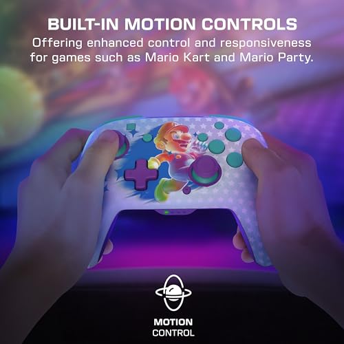 Turtle Beach Rematch Wireless Controller Invincible Mario Nintendo Switch 2 | Nintendo Switch Lite, OLED, Glow-in-the-Dark Design, Rechargeable 40-Hr Battery, 2 Mappable Back Buttons, Invincible Mario - color: Invincible Mario