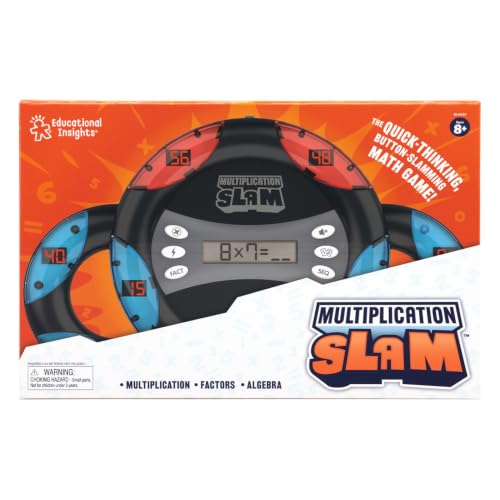Educational Insights Multiplication Slam - 3rd Grade Math Games for Kids 8-12, Multiplication Learning Games for Kids, Handheld Electronic Math Game, Self-Teaching Elementary STEM Tools