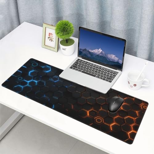 Extended Gaming Mouse Pad, Large Mouse Mat, XL Desk Pad for Keyboard and Mouse, Non-Slip Rubber Base & Stitched Edges for Gamer Office 31.5x11.8 in - color: 8
