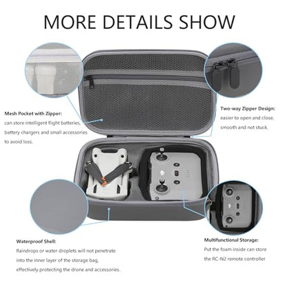 Storage Bag for Mini4 -Mini 4 Pro Drone Case Hard Shell Travel Carrying case Compatible with Mini 4 Pro, DJI RC 2/DJI RC-N2 Remote Controller & Accessories - color: DJI Mini 4 Pro-Grey