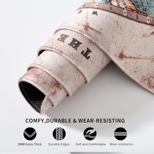 Big Mouse Pad Gaming, Stitch Mouse Pad, Pad for Keyboard and Mouse, Large Mouse Mat, Spill-Proof Surface and Anti-Skid Base, XXL 31.5” x 15.8” 80 x 40cm - color: Map 2, size: 31.5L x 15.8W inches