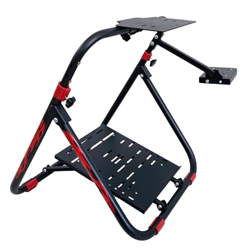 QVWZD Sim Racing Wheel Stand Pre-assembled & Portable Steering Wheel Mount | Adjustable,Sturdy Construction , Fit For Logitech G920, G923, Thrustmaster T300, T500 and other devices, XBOX, PS and PC