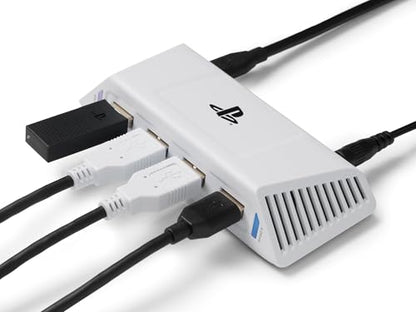 PowerA 4-Port USB 5Gbps Hub for PlayStation®5, USB 3.2, AC Powered, Weighted Base, Officially Licensed - style: USB Hub