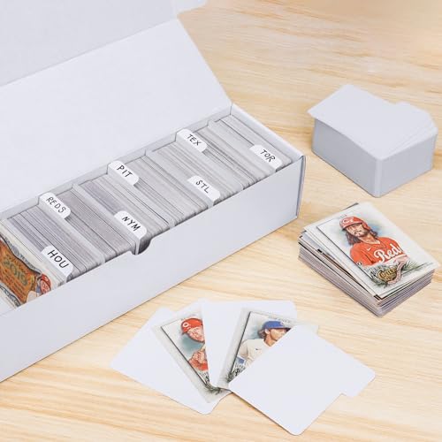 Trading Card Dividers for Standard Card Storage Boxes, 150PCS Paper Divider Cards for Baseball/MTG/TCG/Sports/Game Cards Organizer, Horizontal