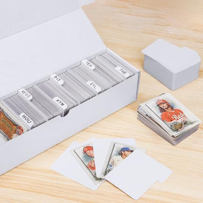 Trading Card Dividers for Standard Card Storage Boxes, 150PCS Paper Divider Cards for Baseball/MTG/TCG/Sports/Game Cards Organizer, Horizontal