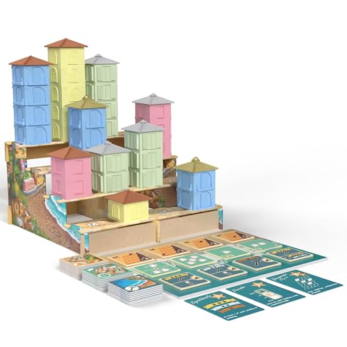 Positano - Strategy Board Game | Simultaneous Building, 3D Game Board - 1-4 Players, Ages 13+, 30 Minutes - style: Base Game