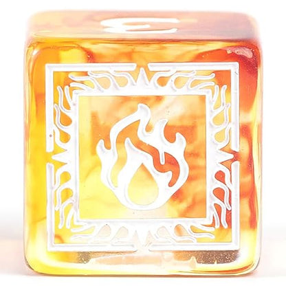 D&D Adventure Dice (Sorcerer Class: Orange) - style: Sorcerer Class: Orange