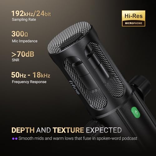 FIFINE AmpliTank TANK6 USB/XLR Dynamic Podcast Microphone for Vocal | Home Studio Streaming Mic, Mute Button, Monitoring Headphone Jack, Gain Knob, Metal Material, for Broadcast Recording - size: TANK6