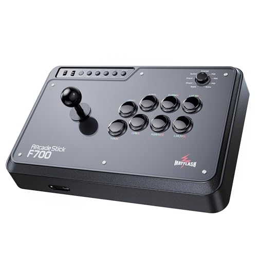 MAYFLASH Arcade Stick F700 for PS5, PS4, Switch, Switch 2, Windows, Apple, Android and more. Fight Stick Support Wireless Bluetooth, 2.4G Receiver and Wired Connection
