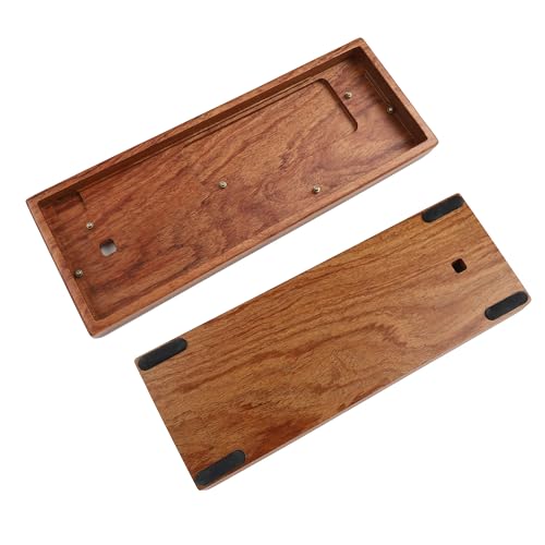 GH60 Solid Wooden Case Wrist Rest for 60% Mini Mechanical Gaming Keyboard Compatible Poker2 Pok3r Faceu 60 (Yellow Rosewood) - color: Yellow Rosewood