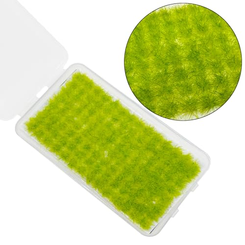 Cayway 2 Color Static Grass Tuft Terrain Kit - Resin Scenery Miniature Shrubs Bushes for Train Landscape Railway Artificial Grass Modeling - color: 2 Color