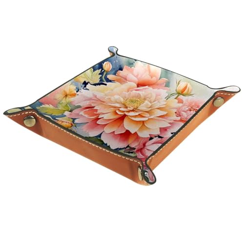 Floral Watercolor Dice Tray Dice Rolling Tray Folding Dice Holder for Dice Games, Like RPG, DND and Other Table Games - color: Multi 4