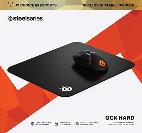 SteelSeries QcK Gaming Mouse Pad - Medium Hard - Minimal Friction - Pinpoint Accuracy - color: Black, size: Medium, style: Hard