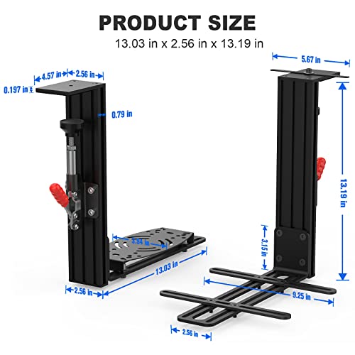 Upgraded Desk Mount for Flight Simulator Joystick, Hotas, Throttle Systems - Compatible with Thrustmaster, Logitech, TCA Officer Pack Airbus, and VKB Hotas etc - 2 Pack - Enhance Your Flight Sim Experience