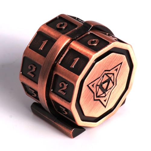 LifeLink V2 Life Counter Wheel for MTG Magic - Heavy Metal - Battleworn Copper Style by Die Hard Dice - color: Copper